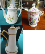 Limoges France Charles Field Bernardeau Old Abbey Coffee Pot Pitcher Pic... - €160,34 EUR