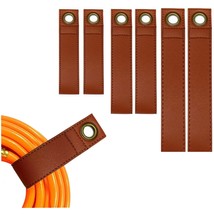 Superior Leather Extension Cord Organizer,Heavy Duty Cord Wrap Storage Straps, H - £9.84 GBP