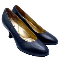 Capezio Dancesport Black Leather Ballroom Dance Shoes Smooth Modern Waltz Size 7 - £33.23 GBP