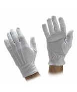 White Cotton Gloves -  Uniform, Parade, Military, Santa Gloves -up to si... - $12.95