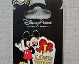 Disney Pins Mickey Mouse &quot;Je t&#39;aime&quot; Signe d&#39;amour 1,5&#39;&#39; Nouveau - £13.71 GBP