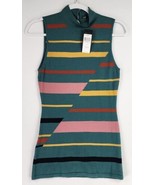BCBG Maxazria Shirt Womens Small Hydro Combo Striped Soft Preppy Casual ... - £48.15 GBP