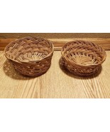 Wicker Basket Lot of 2 NICE Cute - £12.76 GBP