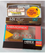 Maxell MX 90 Type IV Pure Metal Cassette Tape &amp; Chrome Type II Memorex H... - $43.51