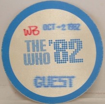 The Who - Pete Townshend - Original Oct. 2, 1982 Cloth Show Backstage *Last One* - £11.80 GBP
