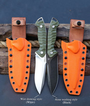 NEW ATS-34 STEEL FULL TANG FIXED BLADE KNIFE HUNTING OUTDOOR WITH KYDEX ... - $140.00