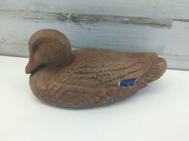 Carry Lite Hen Mallard Paper Mache Decoy Brown Blue Duck Decoy  - $29.02