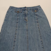 Talbots Women's Blue Cotton A-Line Denim Skirt Pockets Size 8 Waist 29" image 12