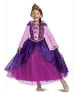 Disney Princess Rapunzel Tangled Deluxe Costume w/Crown Dress Up Toddler... - £28.03 GBP