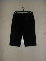 Nwt Womens Petite Sophisticate 19&quot; Black Capri Pants Size 8P - £30.33 GBP