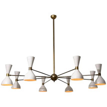 Mi Siècle Style Stilnovo Eight-Arm Diabolo Lustre Luminaire - £366.47 GBP