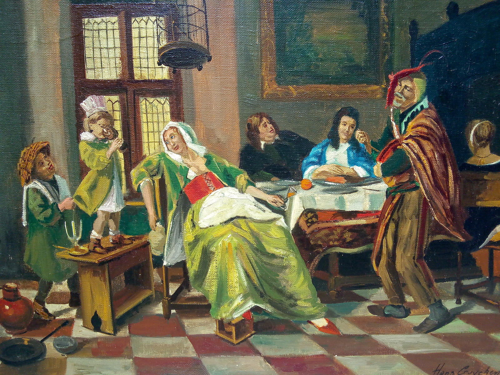 Oil painting on canvas signed Hans CRUYCKEN, Flemish school, 17th centur... - $429.00
