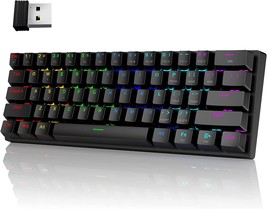 60% Wireless Mechanical Gaming Keyboard, 2.4G/Type-C/Bluetooth Keyboard with RGB - £41.55 GBP