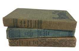 Vintage Hardcover Books Set Of 3 Library Office Decor - £14.42 GBP