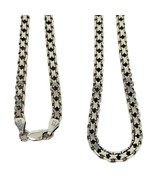 Italy 5 mm Solid Sterling Silver 18&quot; Flat Byzantine Chain Necklace 15.79... - $121.83 CAD