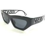Versace Sunglasses MOD.4432-U 5232/87 Polished Black Gray Oversized Thic... - $130.68