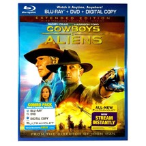 Cowboys &amp; Aliens (Blu-ray/DVD, 2011, Widescreen) Like New w/ Slip ! Daniel Craig - £7.51 GBP