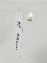 NY Collection Women Ivory Ruffle-Sleeve Sweater (X-Small) - $19.99
