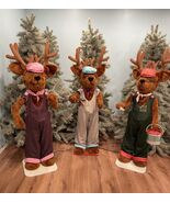 Set Of 3-60” Tall Animated Mechanical Van Deer Construction Deer-David H... - $8,910.00