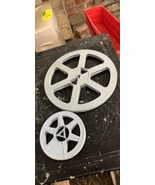 Grey Plastic Movie Film Reels  7&quot; and 3 1/2&quot; over 100 - £52.70 GBP