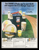 1984 Dixie&#39;s Picnic Jug U.S. Olympic Circular Coupon Advertisement - $18.95