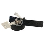 $58 MICHAEL KORS Silver MK Logo Buckle Black Brown Reverisible Belt 5518... - $50.69 CAD