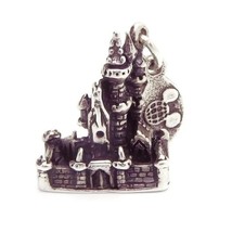 Vintage Sterling Silver Walt Disney Productions Castle Charm with Tag - £27.57 GBP