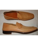 SERGIO ROSSI Men&#39;s Tan Leather Slip On Loafers Shoes Sz 8  NEW - $2,451.11 MXN