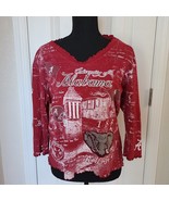 VTG P Michael Univ. Alabama Crimson Tide Bling Long Sleeve Shirt V Neck ... - €16,92 EUR