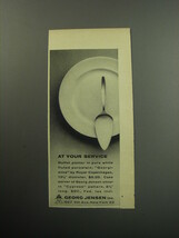 1957 Georg Jensen Ad - Royal Copenhagen Georgianna Porcelain and Cypress Silver - $18.49