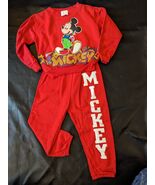 1980 Vintage Mickey Mouse Survêtement Pantalon Chemise Rouge Disney Pilg... - $1,066.45 MXN+