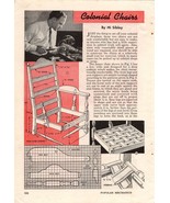 1945 Vintage Build Colonial Chairs Woodwork 2 Projects Article Popular M... - £22.50 GBP