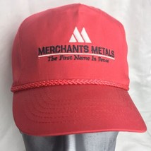 Merchant Metals The First Name in Fence Rope Cord Hat Cap Red Vintage - $12.95