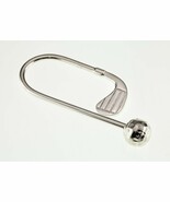 Sterling Silver Golf Club and Ball Key Ring 79 mm Long - $2,403.83 MXN
