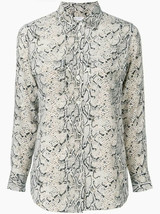 Equipment Femme 100% Silk Snake Natural Slim Signature Shirt Sz Xs,Lnwt! - £67.23 GBP