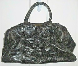 Jessica Simpson AS IS Black Croco Snap Purse Handbag READ - £9.03 GBP