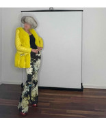 Yellow Fur Leather Bustle Coat 2XS - €1.097,50 EUR