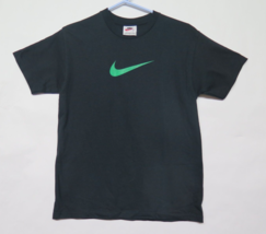 Vtg 90s Big Nike Center Swoosh Short Sleeve Black T Shirt USA White Tag ... - £18.78 GBP