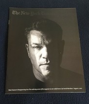 The New York Times Magazine - August 1 2021 Matt Damon&#39;s Disappearing Acts - New - £4.72 GBP