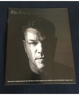 THE NEW YORK TIMES MAGAZINE - August 1 2021 MATT DAMON&#39;S DISAPPEARING AC... - £4.66 GBP