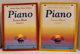 Alfred&#39;s Basic Piano Library  Level 2 &amp; 3 Sheet Music Book 1981 Lot of 2 - £11.67 GBP