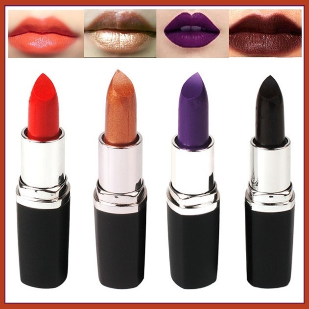 Lipstick Vampire Lip Color 4 Matte Shades Orange Golden Violet and Vampire Blood - $11.50