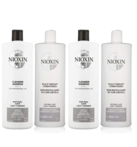NIOXIN System 1 Cleanser 33.8oz 2pcs &amp; Scalp Therapy 33.8oz 2pcs SET - £63.55 GBP