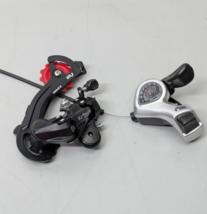 Shimano TOURNEY RD TZ500 Rear Derailleur and Right Hand Thumb Gear Speed Shifter - $39.05