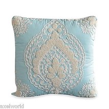 Dena Home "Nectar" 1 Pc Deco Pillow AQUA/IVORY 14" Square Reversible Bnwt - $39.59