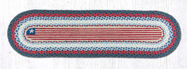 Earth Rugs OP-15 Flag Oval Patch Runner 13&quot; x 48&quot; - £38.93 GBP