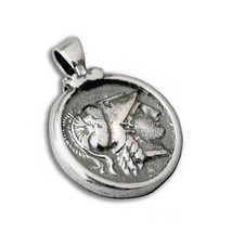 Goddess Athena &amp; Nike Stater - Greek Coin Sterling Silver Pendant  - £27.52 GBP