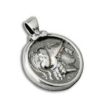 Goddess Athena &amp; Nike Stater - Greek Coin Sterling Silver Pendant  - £26.14 GBP