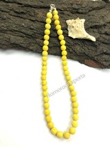 Lava yellow 8x8 mm Beads Elastic Collar Adjustable an-100 - £7.02 GBP