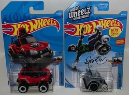 Lot of 2 - Hot Wheels HW RIDE-ONS Series - 282 Bogzilla, 65 Wheelie Chai... - $3.99